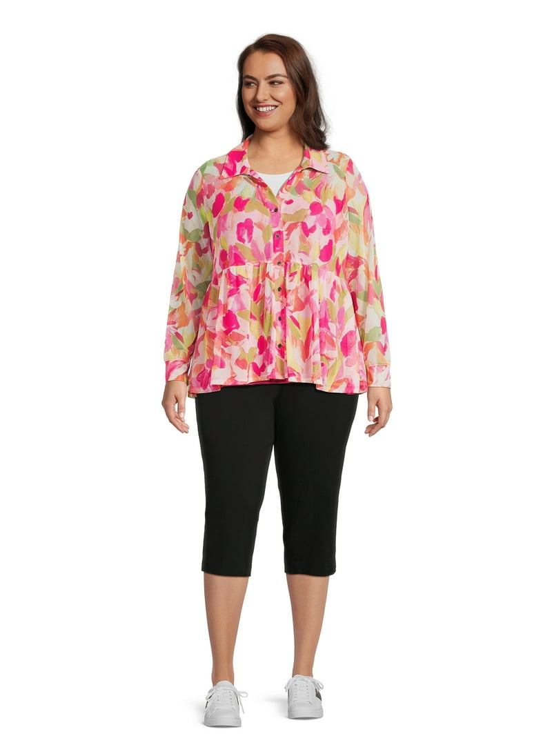 JMS Just My Size by Hanes Women's Plus Size Millennium Capri