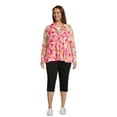 thumbnail image 2 of JMS Just My Size by Hanes Women’s Plus Size Millennium Capri Pants, Sizes 1X-4X, 2 of 5