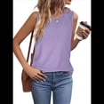 thumbnail image 3 of Camisas Casuales de Verano para Mujer, con Cuello Redondo y Mangas , Color , Talla S, 3 of 7