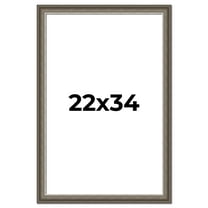 22x34 Frame Brown Solid Wood Picture Frame | 1.75 Inch Moulding Width | Austin Frame Complete with