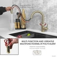 thumbnail image 3 of Stylish Modena Ht 14 ⅛" Brushed Gold Single Handle Pull Down Kitchen Faucet with Dual Funtion K-131GR, 3 of 15
