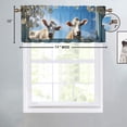 thumbnail image 4 of Farm Funny Cow Kitchen Valance Curtains Rustic Vintage Farm Wooden Barn Window Flower Privacy Decorative Rod Pocket Short Window Valance Curtains 54 by 18 in, 1 Panel, 4 of 6