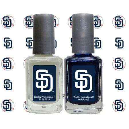 San Diego Padres 2-Pack Nail Polish with Nail Decal - No Size