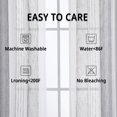 thumbnail image 6 of GlowSol 52" x 95" Sheer Living Room Curtains Stripe Farmhouse Light Filtering Window Curtains for Bedroom, Dark Gray, 2 Panels, 6 of 6