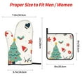 thumbnail image 4 of XMXT Waterproof Oven Mitts and Pot Holders Sets, Christmas Pattern Flat Design Sets Kitchen Cooking Heat Resistant, 4 Pcs, 4 of 8
