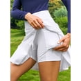 thumbnail image 3 of Sociala Womens Knee-Length Tennis Skirts with Pockets Ruffled Layer Sport Skirts, 3 of 6
