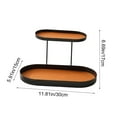 thumbnail image 3 of Double Layer Tabletop Iron Storage Tray Cosmetics Jewelry Perfume Storage And Display Rack, 3 of 6