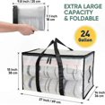 thumbnail image 2 of 6-Pack Large Capacity Moving Bags with Reinforced Handles, Heavy-Duty Clear Storage Totes for Clothes and Moving Supplies, 2 of 5