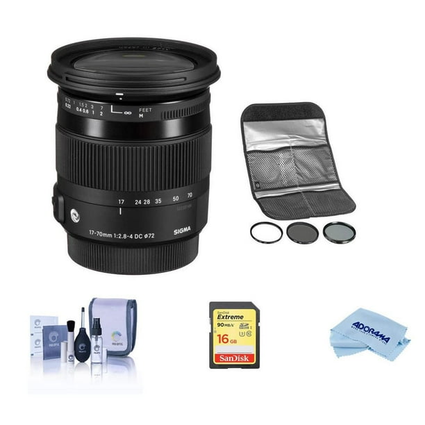 Sigma 17 70mm F 2 8 4 Dc Macro Os Optical Stabilizer Hsm Lens For Canon Ef Bundle With Hoya 72mm Digital Filter Kit Ii 16gb Sdhc U3 Card Cleanin Walmart Com Walmart Com