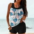 thumbnail image 6 of qucoqpe Tankini Swimsuits for Women Loose Fit Floral Print Two Piece Modest Bathing Suits Blouson Tankini Tops with Boyshorts, 6 of 6