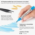 thumbnail image 4 of Arteza Acrylic Art Markers, Replaceable Chisel Tip, Classic and Metallic Colors, 40 Count, 4 of 7