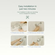 Aquabliss SF400 Daily Revitalize+ Shower Filter – Double Vitamin C & Tourmaline, 40% More Filtration, Reduces Chlorine for Healthier-Looking Skin, Hair & Nails – Chrome