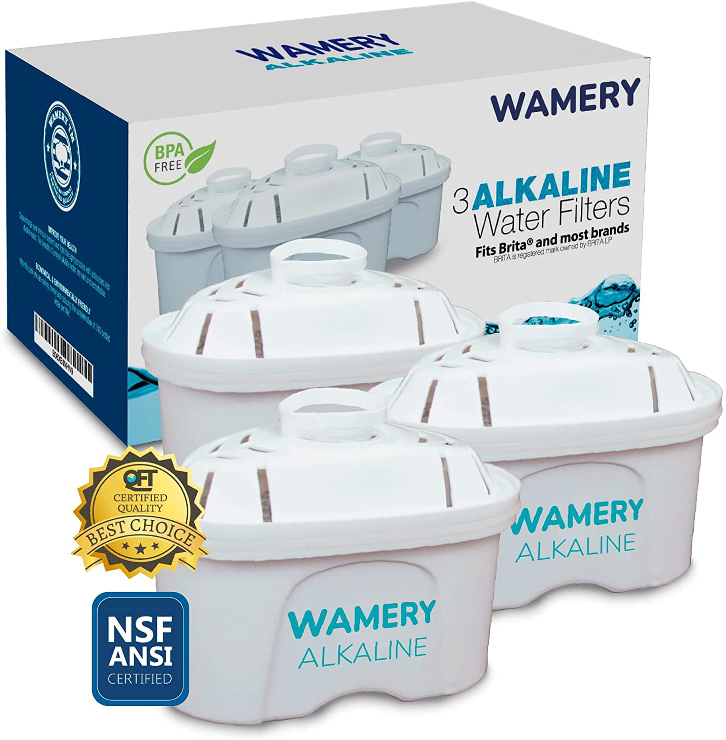 analyse Baby Waarschuwing Alkaline Replacement Filters 3 Pack for Brita Maxtra, Marella, Mavea &  Wamery Water Filter Pitcher. Cartridge Model 1001122 - Walmart.com