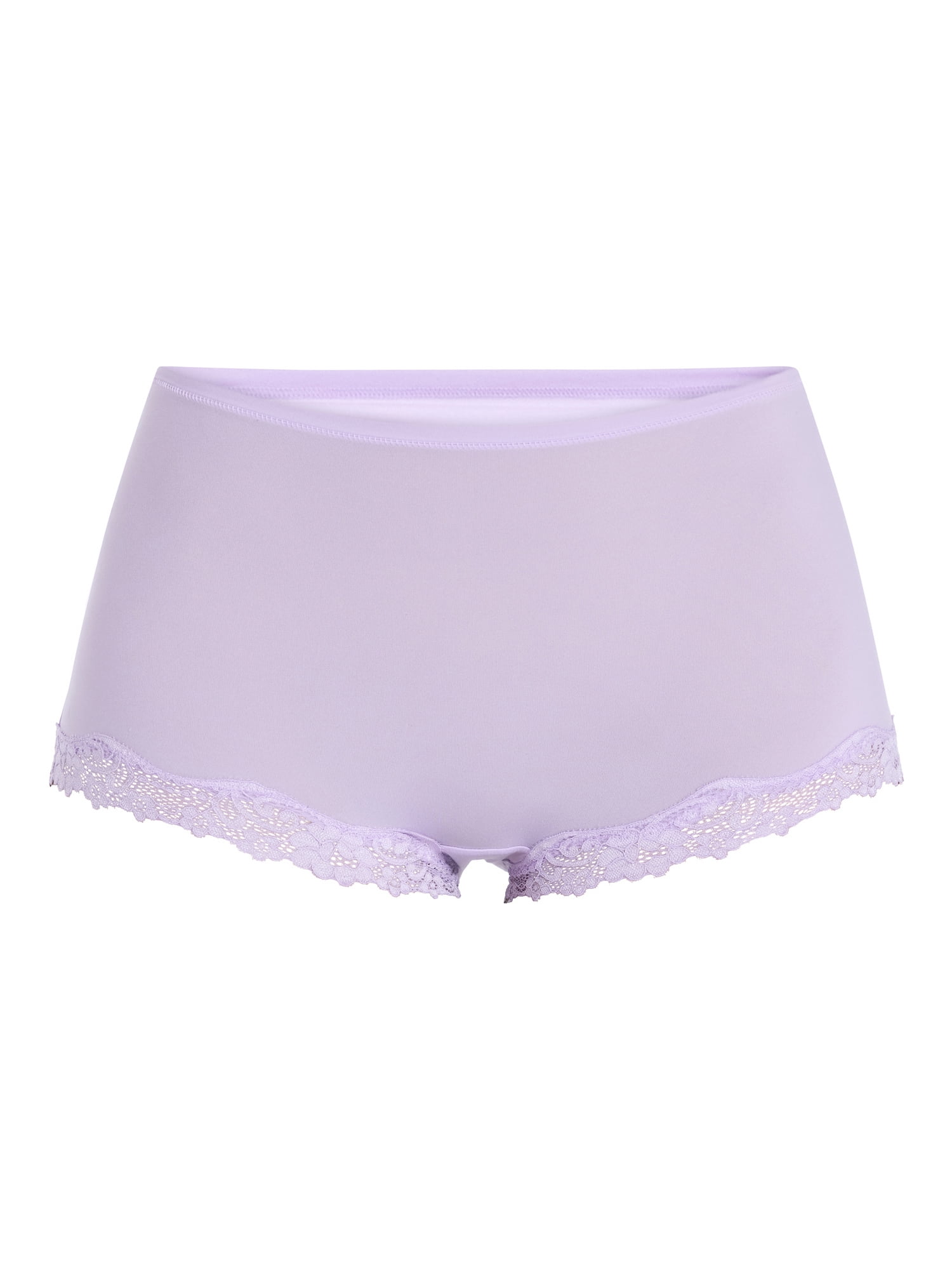No Boundaries Fit Stretch Lace Boyshort Panties, 3-Pack, Women's XS-XXXL