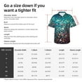 thumbnail image 5 of Gaeub Colorful Rainbow Glitter Print Men's Hawaiian Shirt,Button Down Short Sleeves Shirts,Tropical Beach Casual Button Down Shirts,X-Large, 5 of 7