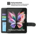 thumbnail image 5 of Dteck Case for Samsung Galaxy Z Fold 3 5G (2021),Luxury Business Leather Magnetic Card Holder Wallet Case with S-Pen Holder Pocket Hybrid PC Protective Kickstand Cover,Black#03, 5 of 13