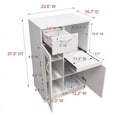 thumbnail image 7 of Pilaster Designs Gremlin Wood Kitchen Storage Pantry Cabinet with Shelf in White, 7 of 7