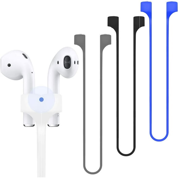 4PCS Compatible for Magnetic Anti-Lost Strap AirPods 1 2 Pro Accessory - Colorful Soft Sport String Tether Lanyard, Running Silicone Wire Cable Connector, Silica Gel Neck Rope Cord