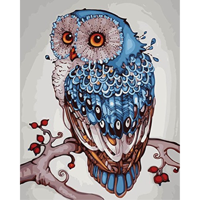 DoMyArt Paint By Number Kit For Adults Lucky Owl 16X20 Inch