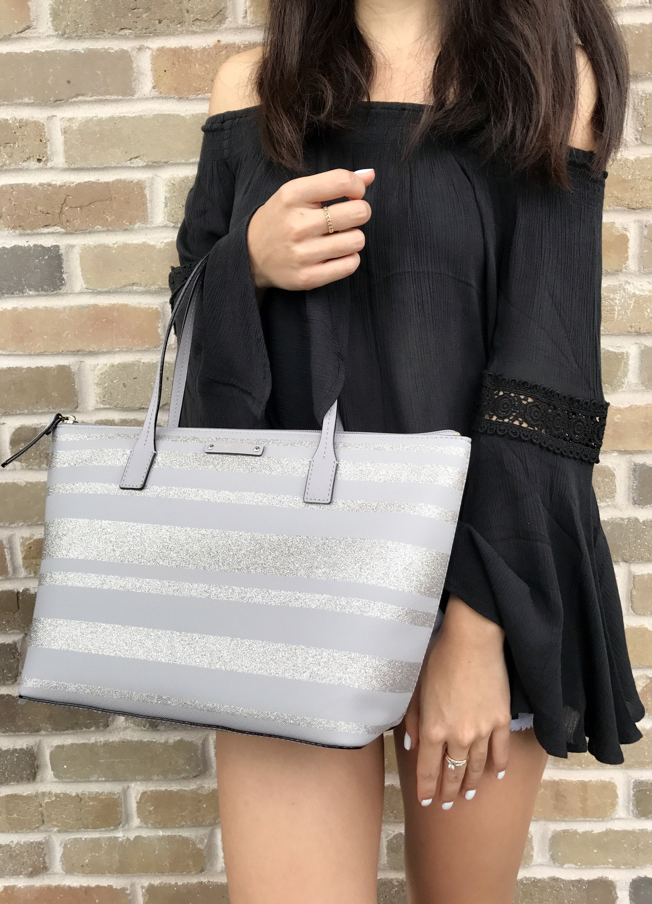 kate spade glitter tote