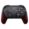 thumbnail image 3 of eXtremeRate Textured Red Replacement Handle Grips for Nintendo Switch Pro Controller, 3D Splashing DIY Hand Grip Shell for Nintendo Switch Pro - Controller NOT Included, 3 of 7