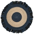 thumbnail image 2 of SAFAVIEH Cape Cod Susan Striped Area Rug, Navy/Natural, 7' x 7' Round, 2 of 8