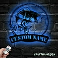thumbnail image 3 of Craftnamesign Custom Bass Fishing Metal Wall Art LED Light, Custom Fisherman Name Sign, Dad Gifts, 3 of 5