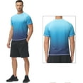 thumbnail image 2 of Weilanxin Swim Shirts Short Sleeve for Men Quick Dry Running UPF50+ Sun Protection Rash Guard Top BT6-BlueGradientk L, 2 of 7