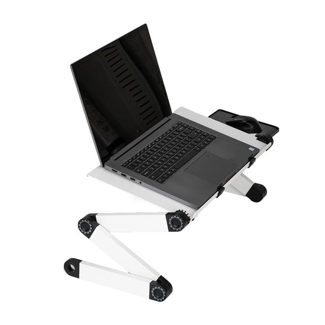 Adjustable Laptop Stand Foldable Notebook Holder Computer Stand Portable Home Use Assembled Folding Table Black 18.90*10.24 inch