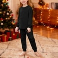 thumbnail image 6 of Fesfesfes Girls Casual Fashion Long Sleeve Top and Pants 2 Piece Set Loose Comfortable Outfit for Daily Wear Party Spring Winter Kids Clothing Playwear Soft Fabric(Black,15-16 Years), 6 of 8