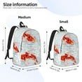 thumbnail image 3 of Rateoe Koi Fish Corals,Spring Summer Pattern Canvas College Laptop Backpack,Travel Daypack,Durable Rucksack Travel Notebook Bag School Backpack Book Bag for Men Women-Medium, 3 of 7