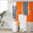 thumbnail image 2 of Small Stall Shower Curtain 36x78 Inch Narrow Half Size Burnt Orange Gray Bath Curtains Bathroom Decor Modern Abstract Oil Painted Geometric Waterproof Fabric Shower Curtain Set with Hooks 36 Inch, 2 of 6