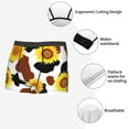 thumbnail image 3 of Fuzoiu Cow Print Sunflower Print Men's Ultra Breathable Underwear,No Riding Up Boxer Briefs with ComfortFlexible Waistband-Large, 3 of 5