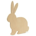 thumbnail image 3 of Jumbo Wood Rabbit Cutout 16-inch x 14-inch, Pack of 6 Unfinished Easter Wood Cutouts to Paint for Easter Spring Crafts, Easter Decorations, and Woodland Nursery Décor, by Woodpeckers, 3 of 6