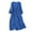 Blue, variant on CHUMUD Womens Casual Dresses Tunic Dress Empire Waist Long Sleeve V Neck Flowy Maxi Dress