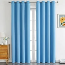 XmhyTop Light blue Curtains for Bedroom,132*214cm 1 slice, Window Curtains with Grommet Top, Easy to Install Drapes - Premium Polyester Window Blackout Curtains for Bedroom & Home Decor