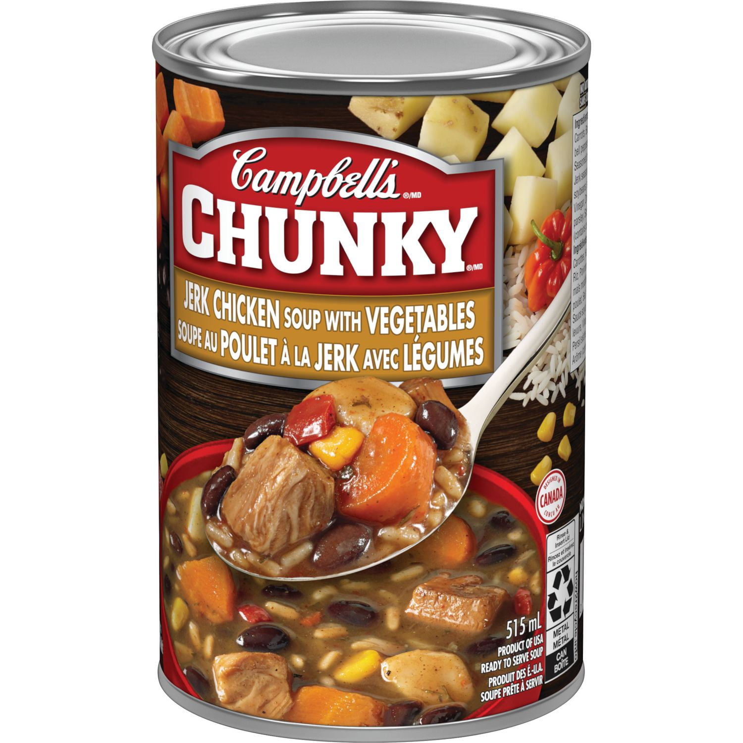Campbell's® Chunky® Soupe au Poulet à la Jerk avec Légumes, Stable à la Température Ambiante