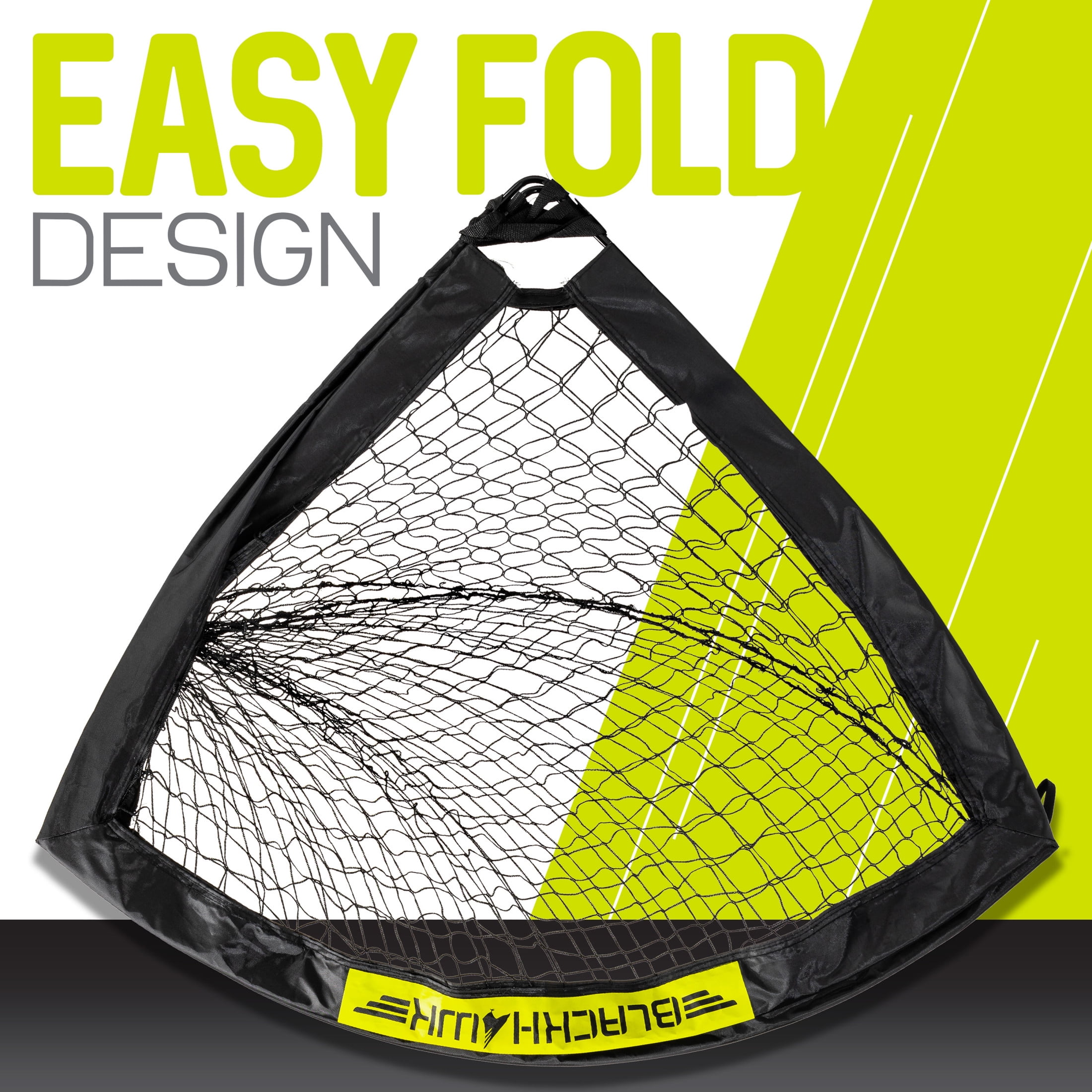 Franklin Sports Blackhawk Soccer Goal - Pop up - Foldable - 4' x 3' Mini Soccer Net - Black