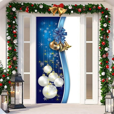 

Garland Select Christmas Door Decoration Door Cover Hanging Cloth Holiday Party Layout Scene Background Cloth