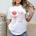 thumbnail image 2 of Women's T-shirt with the phrase "Taste and See That The Lord Is Good" Psalm 34:8 - Sweet Lollipop Design - Faith & Inspirational Gift, 2 of 7