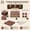 Brown, variant on 58-Piece Interlocking Deck Tiles, 12 x 12 in Waterproof Plastic Snap-Lock Patio Flooring with Edge & Corner Trims