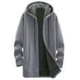 thumbnail image 5 of TTUHYWXI Womens Long Hoodies Zip Up Hoodie Fall Winter Fleece Jackets Soft Sherpa Tunic Sweatshirts Warm Long Coats (Light Gray, 3XL), 5 of 5