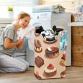 thumbnail image 5 of Yayeee Freestanding Laundry Hamper with Handle Collapsible Large Storage Basket for Clothes, Creamy Cake, 5 of 7