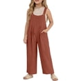 thumbnail image 2 of Tween Girl Jumpsuit Spaghetti Straps Overalls Long Pants with Pockets Tween Girl Outfits 11-12 Years, 2 of 6