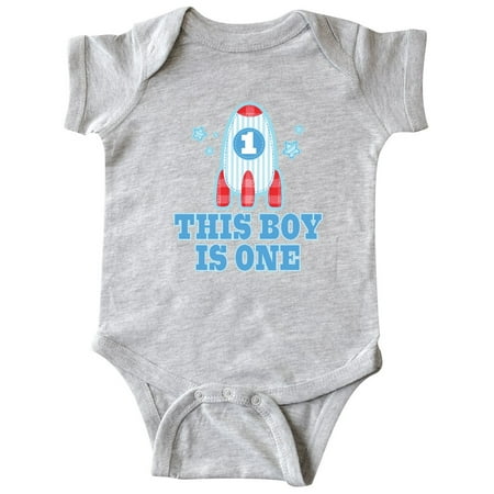 

Inktastic 1st Birthday Boy Rocket Ship Gift Baby Boy Bodysuit