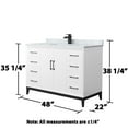 thumbnail image 5 of Wyndham Collection WCH818148SWZCMUNSMXX Amici 48" Free Standing Single Basin Vanity Set -, 5 of 7
