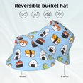 thumbnail image 3 of Vsdgher Kawaii Sushi Print Bucket Hat for Men&Women Bucket Hat Reversible Summer Double-Side-Wear Travel Gardening, Beach, Camping, Hiking, Fishing Cap, 3 of 5