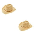 thumbnail image 4 of Sombrero de vaquero Jumpingount elegante para hombres y mujeres 2piezas amarillo, 4 of 6