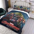 thumbnail image 3 of Vengadores Conjunto de sábanas temático, trío de piezas, cómodo y amigable con la piel, diseño único, regalo de decoración para el hogar para familiares, amigos y fans,173cm *218cm, 3 of 6