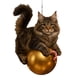 thumbnail image 2 of Adorno navideño de gato en acrílico 2D | Silueta de gato con huellas | Acrílico pulido duradero de 3 mm | Ideal para árbol de Navidad, decoración del hogar, regalos y llaveros, 2 of 2